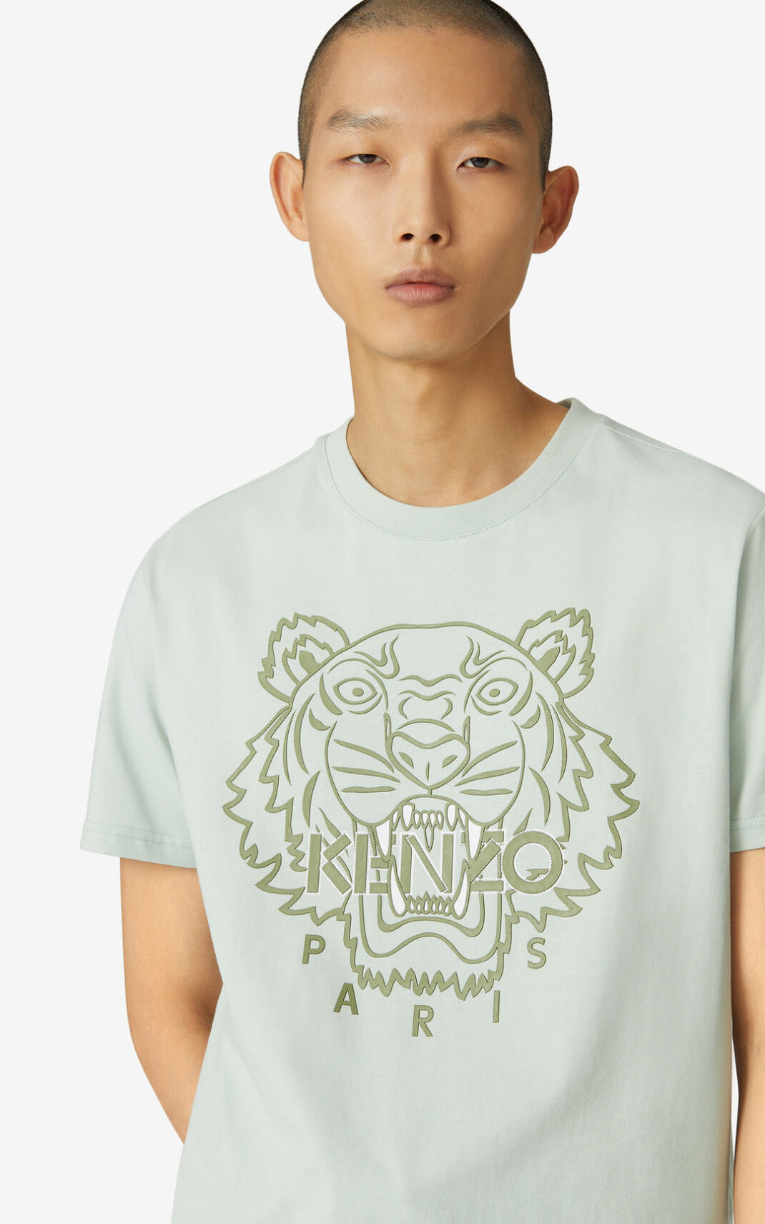 Kenzo Tiger Camisetas Hombre Verde Oliva Verde | 6940185-FV